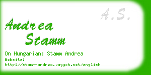 andrea stamm business card